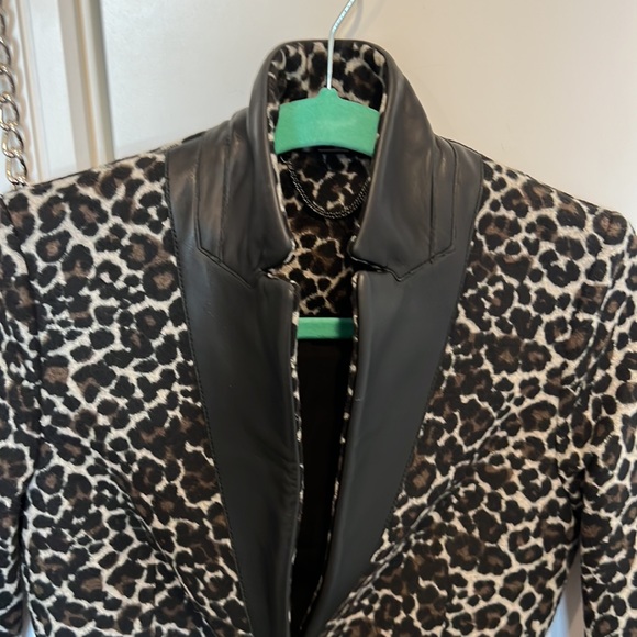 All Saints - Leopard print mid-coat, wool size 00, UK 2 Brand New - Picture 5 of 6